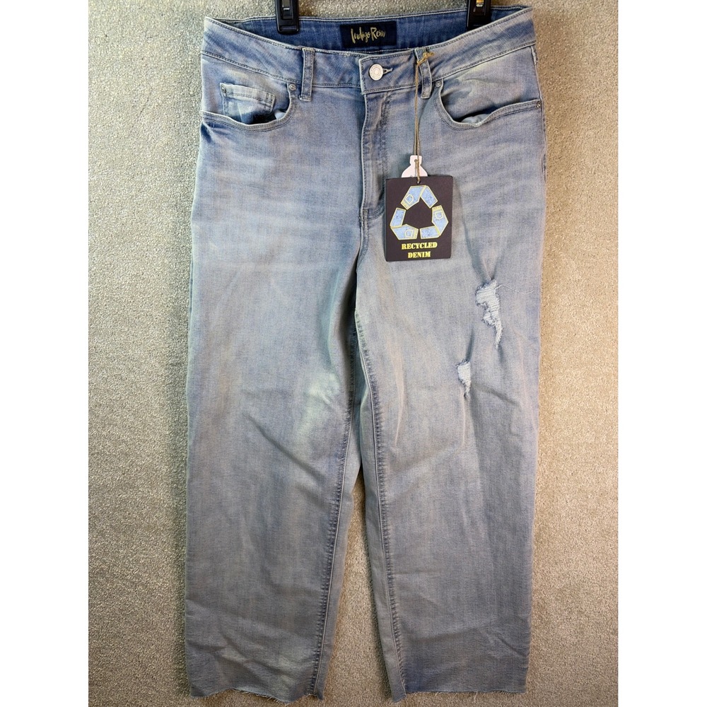 Indigo Rein Jeans Women's 13 (30x28) Light Wash Ankle Super High Rise Loose NEW - Picture 2 of 8
